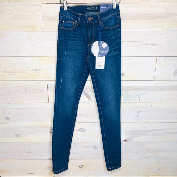 Blue Age Curve Control Dark Blue Skinny Jeans - Picture 1 of 11